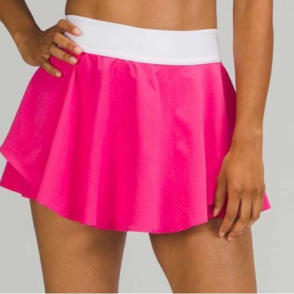 Lululemon Court Rival High Rise Tennis Skirt in Sonic Pink